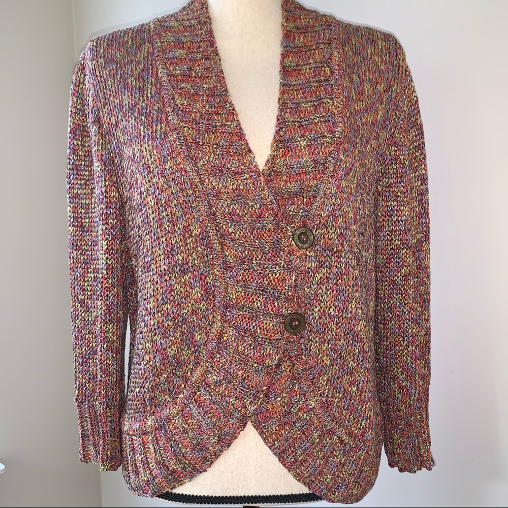 St. John 2 pc. Linen Cotton Blend Tank & Cardigan Set